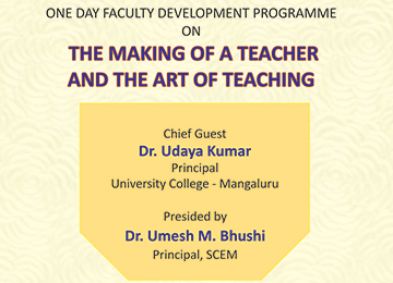 Faculty Development Programme on “The Making of a Teacher and the Art of Teaching”