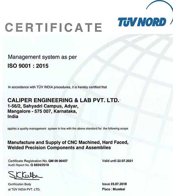 Caliper ISO certified