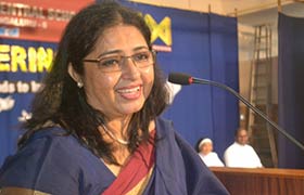 Dr. Molly Chaudhuri invited as Guest of Honour at Mount Carmel Central School 
