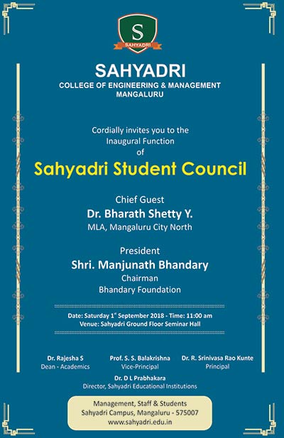 Inaugural Ceremony of Sahyadri Student Council