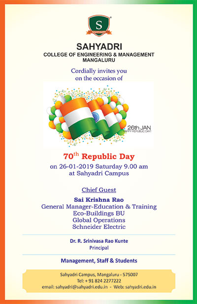 70th Republic Day Celebration in the Campus
