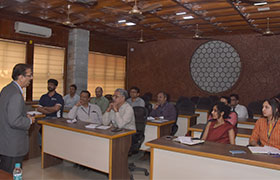 Mr. Sai Krishna Rao, General Manager-Education & Training, Schneider Electric addressed the faculty 
