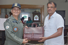Wing Commander Praveen Chandra Pant visited Sahyadri 