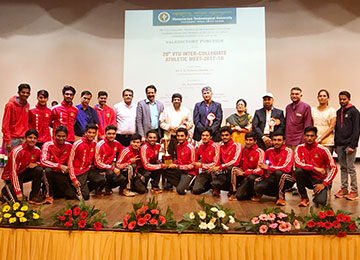 Sahyadri, the Overall Champions at the 20th VTU Inter-Collegiate Athletic Meet 2017-18