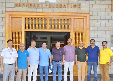 Alumni of MCE, Hassan visits Sahyadri along with the Trustee