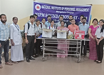 MBA Faculty & Students collaborate with NIPM for a CSR activity at Wenlock District Hospital, Mangaluru