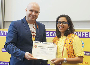 Placement Officer Presents Paper in an International Conference held in London, UK