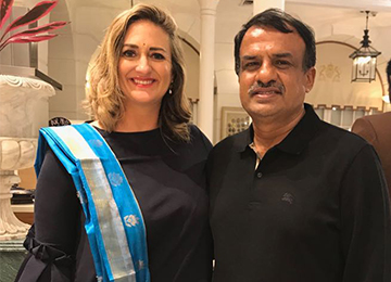  Chairman meets former Tennis Champion Mary Pierce the ambassador of TCS World 10K 2018, Bengaluru