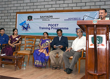  Inauguration of Two-Day PGCET Training Programme organized by MBA Department 