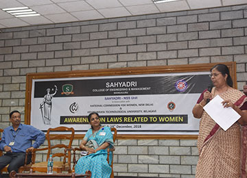  Sahyadari NSS Unit organizes awareness programme on Laws related to Women