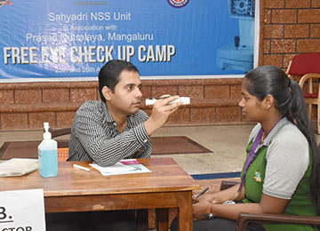 Sahyadri NSS Unit organizes Two Days Free Eye Check-up for Students and Staff