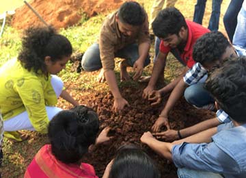 Seed Ball Preparation, an event organized by Dept. of Information Science & Engineering