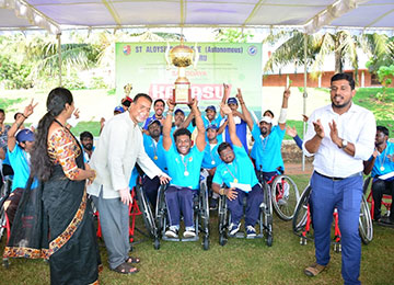 ‘Kanasu’ Wheelchair Cricket organized at Sahyadri River-side Cricket Ground