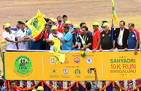 Thousands Converge at Mangala Stadium for the ‘Sahyadri 10K Run Mangaluru’ and Create History in the Making 