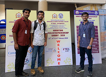 Sahyadrians attend Karnataka Tech Entrepreneurs Summit (KTES-2020) at Jawaharlal Nehru National College of Engineering, Shimoga