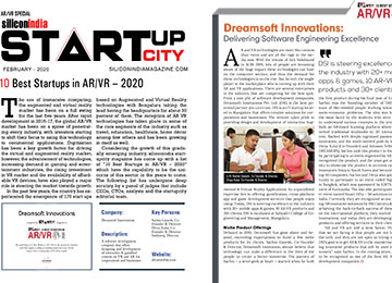 Sahyadri Startup Dreamsoft Innovations Private Limited (DSI) gets Recognition by siliconindia StartupCity Magazine