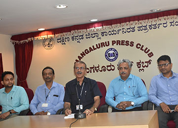 Press Meet to announce the NBA Accreditation of UG Programs of Sahyadri was held at Pathrika Bhavana, Urwa, Mangaluru