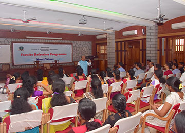 A Refresher Programme on Moral Values was organised for the Teaching and Non-teaching Staff 