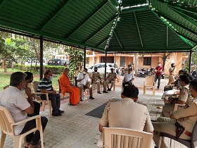 Sahyadri joined hands with the District Administration and Ramakrishna Mission to create awareness on COVID-19 among the people of Mangaluru
