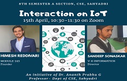 Interaction on IoT with Industry Experts for CSE Students