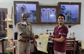 DreamWorks Makerspace delivered 500 Face-shields to Shimoga Police