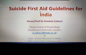 Student Counsellor attends International Webinar on Suicide First Aid Guidelines for India Organized by NIMHANS, Bengaluru