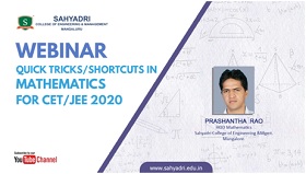 Faculty conducts a Webinar in Mathematics for CET/JEE