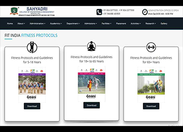 G.O.A.L.S. - the Fitness Protocols Link made Available in the Sahyadri Website