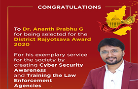 CSE Faculty is selected for the Prestigious District Rajyotsava Award