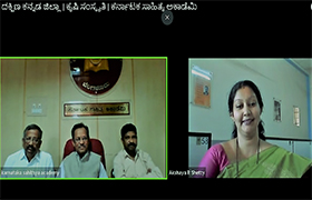 Faculty invited as Resource person for webinar organised by Karnataka Sahitya Academy