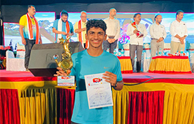 First year ISE student wins Gold Medal in 400 Mtrs Swimming competition  