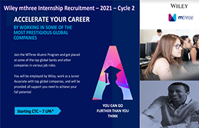 Placement and Training - Internship at Wiley-mthree