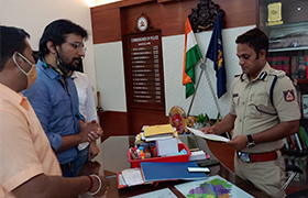 Members from COE-Cyber Security Digital Forensics Investigation meet Police Commissioner Mangaluru and submit a Request letter to Sign a MoU