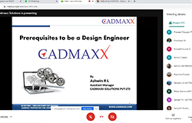 Dept. of Mechanical Engineering organized a Webinar on “Prerequisites to be a Design Engineer”