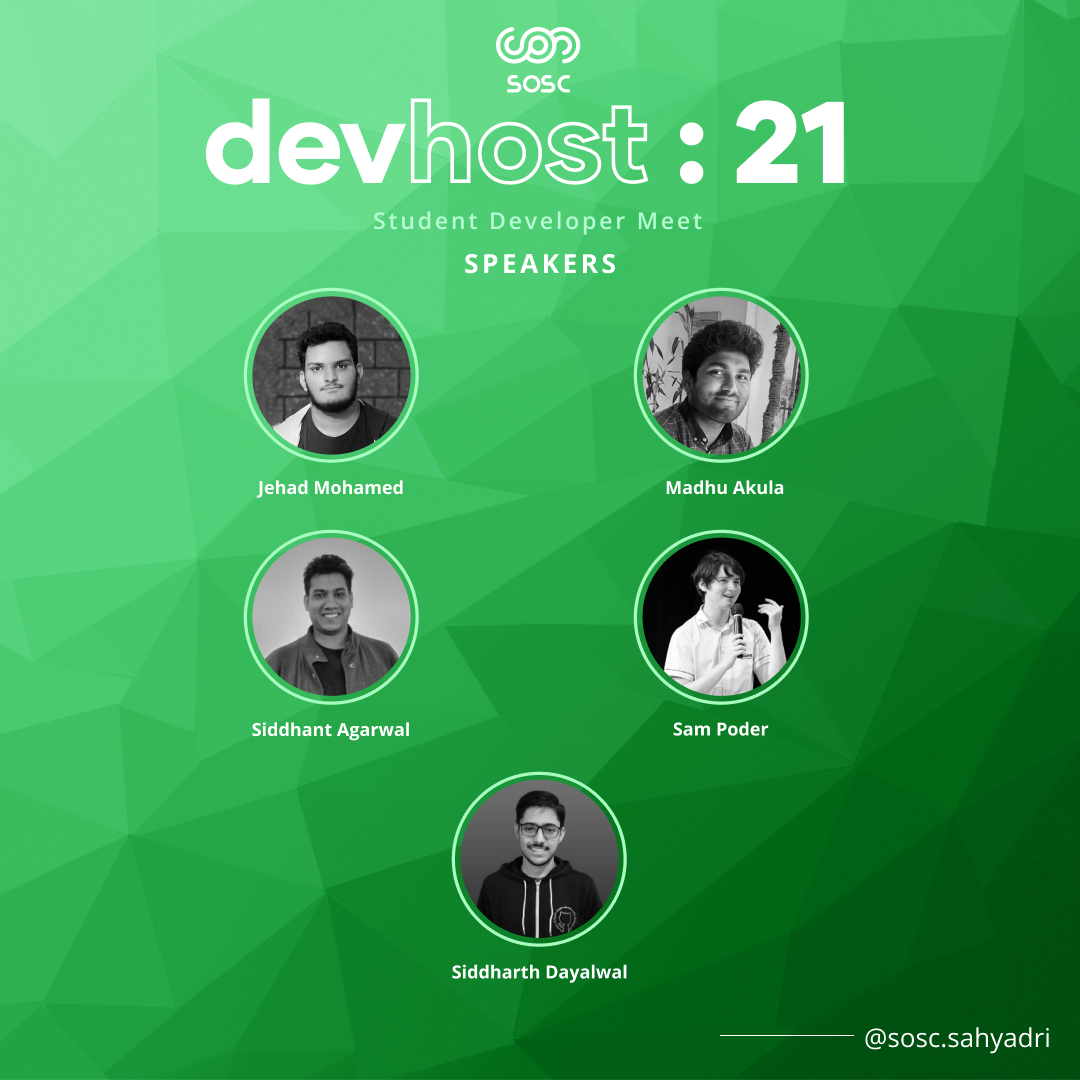 Devhost, a Student Developer Meet organized by Sahyadri Open Source Community (SOSC)