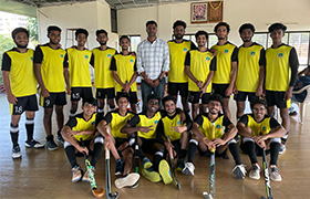 Sahyadri Boys Hockey Team: Third place in VTU Inter-Collegiate Mangaluru Zone Hockey Tournament