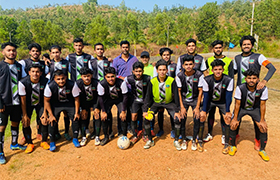 Sahyadri Boys Football Team: 3rd place in VTU Inter-Collegiate Football Tournament held at Yenepoya Institute of Technology, Moodabidri