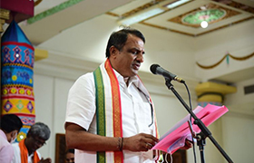 Manjunath Bhandary takes oath as the Member of Karnataka Legislative Council
