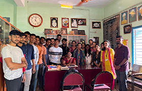 Community Initiative: Civil Engineering students decorate the Nali-Kali classroom of Kumpala Govt School, Someshwara