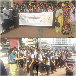 First year engineering students volunteered for Swacchata Abhiyan Awareness programme