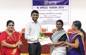 Student Counsellor invited as a Resource Person by NITTE University