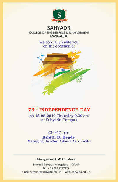Sahyadri Celebrates the 73rd Independence Day