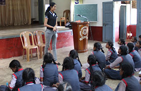 MBA student invited as a Resource Person for 'Swaccha Manas' initiative at Carmel Convent High School, Modankap