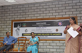 Sahyadari NSS Unit organizes awareness programme on Laws related to Women