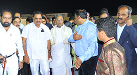 Chief Minister, Sri. Siddaramaiah arrived at the Sahyadri Campus mangalore