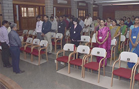 Students and staff pay their respects to the martyrs on Martyrs Day