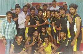 Sahyadri Boys Volleyball team emerged as Champions in the VTU inter collegiate Mangaluru Zone