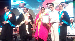 Dr. Lokesh conferred Ph.D by Mangalore University