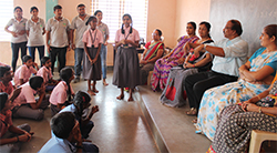 MBAs on a Govt. School visit to Angaragundi, Baikampady Industrial Area, Mangaluru for an ISR Activity