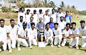 Boys Cricket Team wins Runners-Up Trophy in VTU Mangaluru Zone